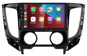 Autoradio para MITSUBISHI L200 años 2016-23 (AC MANUAL), Procesador 4 Nucleos (64+2) Android 13 - Pantalla 9" con CARPLAY y ANDROID AUTO Inalambrico + WIFI-GPS-BT (EN STOCK) QUAD64+2RAM-KBT SERIES