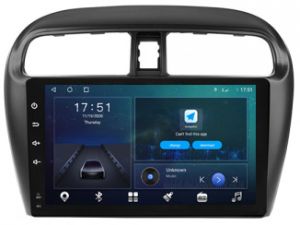 Autoradio para MITSUBISHI MIRAGE años 2012-20, Pantalla QLED de 9" Procesador 8 Nucleos (64+4), Android 12 con Carplay inalambrico + procesador de audio DSP-GPS-BT-USB-WIFI-Chip4G (EN STOCK) OCTA64 SERIES