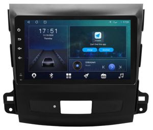 Autoradio para MITSUBISHI OUTLANDER años 2006-12, Pantalla QLED de 9" Procesador 8 Nucleos (64+4), Android 12 con Carplay inalambrico + procesador de audio DSP-GPS-BT-USB-WIFI-Chip4G (EN STOCK) OCTA64 SERIES