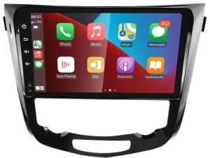 Autoradio para NISSAN XTRAIL - QASHQAI años 2014-20 (A/C Climatizador), Procesador 4 Nucleos (64+2) Android 13 - Pantalla 10" con CARPLAY y ANDROID AUTO Inalambrico + WIFI-GPS-BT (EN STOCK) QUAD64+2RAM-KBT SERIES