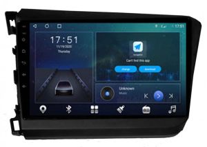 Autoradio para HONDA CIVIC años 2012-16 (Tipo2), Pantalla QLED de 9" Procesador 8 Nucleos (64+4), Android 12 con Carplay inalambrico + procesador de audio DSP-GPS-BT-USB-WIFI-Chip4G (EN STOCK) OCTA64 SERIES