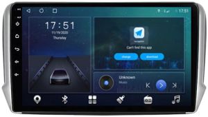 Autoradio para PEUGEOT 2008 208 años 2012-18, Pantalla QLED de 10" Procesador 8 Nucleos (64+4), Android 12 con Carplay inalambrico + procesador de audio DSP-GPS-BT-USB-WIFI-Chip4G (EN STOCK) OCTA64 SERIES