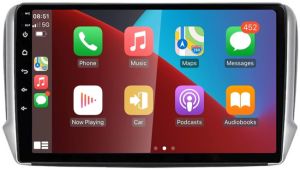 Autoradio para PEUGEOT 2008 208 años 2012-18, Procesador 4 Nucleos (64+2) Android 13 - Pantalla 10" con CARPLAY y ANDROID AUTO Inalambrico + WIFI-GPS-BT (EN STOCK) QUAD64+2RAM-KBT SERIES