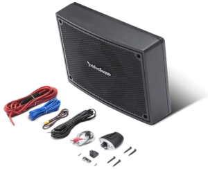 Subwoofer AMPLIFICADO PLANO de 8" marca ROCKFORD FOSGATE modelo PS-8 (150 RMS) con Kit de Instalación