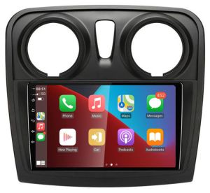 Autoradio para RENAULT SANDERO años 2012-19 (REJILLA REDONDA) Procesador 4 Nucleos (64+2) Android 13 - Pantalla 9" con CARPLAY y ANDROID AUTO Inalambrico + WIFI-GPS-BT (EN STOCK) QUAD64+2RAM-KBT SERIES