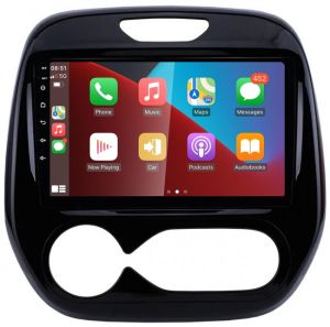Autoradio para RENAULT CAPTUR años del 2011-19 (A/C MANUAL), Procesador 4 Nucleos (64+2) Android 13 - Pantalla 9" con CARPLAY y ANDROID AUTO Inalambrico + WIFI-GPS-BT (EN STOCK) QUAD64+2RAM-KBT SERIES