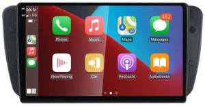 Autoradio para SEAT IBIZA años 2009-13, Procesador 4 Nucleos (64+2) Android 13 - Pantalla 9" con CARPLAY y ANDROID AUTO Inalambrico + WIFI-GPS-BT (EN STOCK) QUAD64+2RAM-KBT SERIES