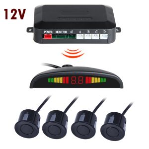 Sensor de retroceso para autos 12v marca OZ TUNING (Kit 4 sensores+Visor)