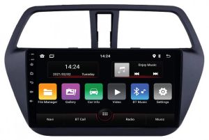 Autoradio para SUZUKI S CROSS años 2014-20, Procesador 4 Nucleos (64+2) Android 13 - Pantalla 9" con CARPLAY y ANDROID AUTO Inalambrico + WIFI-GPS-BT (EN STOCK) QUAD64+2RAM-KBT SERIES