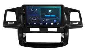 Autoradio para TOYOTA FORTUNER años 2006-15 (CLIMATIZADOR), Pantalla QLED de 9" Procesador 8 Nucleos (64+4), Android 12 con Carplay inalambrico + procesador de audio DSP-GPS-BT-USB-WIFI-Chip4G (EN STOCK) OCTA64 SERIES