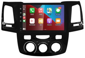 Autoradio para TOYOTA FORTUNER años del 2006-15 (CON AIRE ACONDICIONADO MANUAL), Procesador 4 Nucleos (64+2) Android 13 - Pantalla 9" con CARPLAY y ANDROID AUTO Inalambrico + WIFI-GPS-BT (EN STOCK) QUAD64+2RAM-KBT SERIES