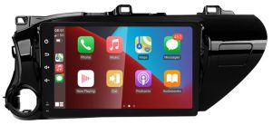 Autoradio para TOYOTA HILUX años 2016-21, Procesador 4 Nucleos (64+2) Android 13 - Pantalla 10" con CARPLAY y ANDROID AUTO Inalambrico + WIFI-GPS-BT (EN STOCK) QUAD64+2RAM-KBT SERIES