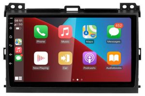 Autoradio para TOYOTA LAND CRUISER PRADO 120 años 2002-09, Procesador 4 Nucleos (64+2) Android 13 - Pantalla 9" con CARPLAY y ANDROID AUTO Inalambrico + WIFI-GPS-BT (EN STOCK) QUAD64+2RAM-KBT SERIES