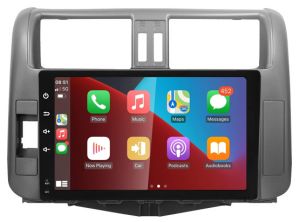 Autoradio para TOYOTA LAND CRUISER PRADO años 2010-13, Procesador 4 Nucleos (64+2) Android 13 - Pantalla 9" con CARPLAY y ANDROID AUTO Inalambrico + WIFI-GPS-BT (EN STOCK) QUAD64+2RAM-KBT SERIES