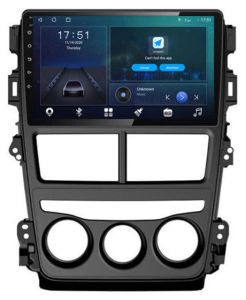 Autoradio para TOYOTA YARIS años 2018-21 (AC MANUAL), Pantalla QLED de 9" Procesador 8 Nucleos (64+4), Android 12 con Carplay inalambrico + procesador de audio DSP-GPS-BT-USB-WIFI-Chip4G (EN STOCK) OCTA64 SERIES