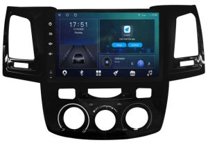 Autoradio para TOYOTA HILUX años 2006-15, Pantalla QLED de 9" Procesador 8 Nucleos (64+4), Android 12 con Carplay inalambrico + procesador de audio DSP-GPS-BT-USB-WIFI-Chip4G (EN STOCK) OCTA64 SERIES