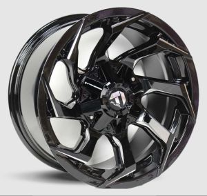 Juego de aros VARELOX Wheels  modelo 8052 black milling - 16"x8.0" - 6x139.7 - dis. FUEL