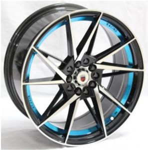 Juego de aros marca VARELOX Wheels  modelo AD5840  m3b-blue - 17"x8.0" - 5x114.3 (10h)