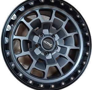 Juego de aros VARELOX Wheels  modelo FF-DM-DX204  matt gray blackring - 17"x8.5" - 5x114.3