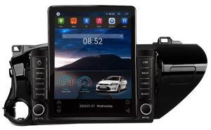 Autoradio Tesla para TOYOTA HILUX años 2016-21, Procesador 8 Nucleos (64+4) Android 10 - Pantalla VERTICAL 9.7" Tecnologia Ips - Carplay - WIFI-GPS-BT-Procesador Audio DSP +Cam (IMPORTACIÓN 7D)