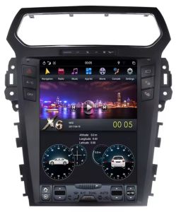 Autoradio Homologado para FORD EXPLORER 2012-20 Pantalla Tesla Style de 12.1" Vertical con Procesador 8 Nucleos Qualcomm (64+4) Android 13 + Carplay inalambrico con GPS-BT-USB-WIFI +Cam (Importación 10D) PREMIUM Series
