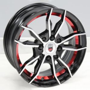 Juego de aros marca VARELOX Wheels  modelo Z235  b1(2)/r+b4 - 14"x6.0" - 4x100 (8h)