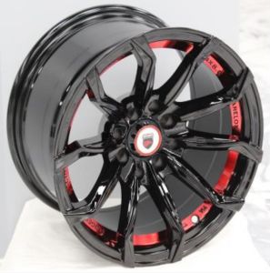 Juego de aros marca VARELOX Wheels  modelo Z363  b1(2)/red - 14"x8.0" - 4x100 (8h)