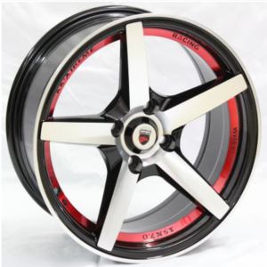 Juego de aros marca VARELOX Wheels  modelo Z366  b1(2)/r+b4 - 13"x5.5" - 4x100 (8h)