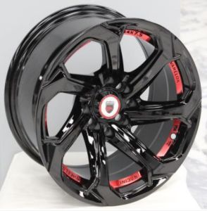 Juego de aros marca VARELOX Wheels  modelo Z363  b1(2)/red - 14"x7.5" - 4x100 (8h)