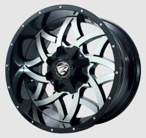 Juego de aros marca ZH Wheels  modelo ZH-M1011 eb - 20"x10" - 12H (6x135)